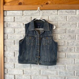 Chaps Blue Denim Vest